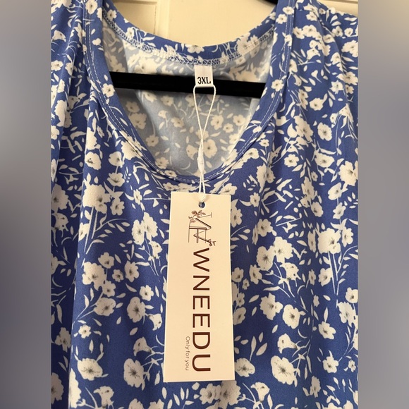 Old Navy Blue and White Floral Mini Dress - Picture 2 of 2